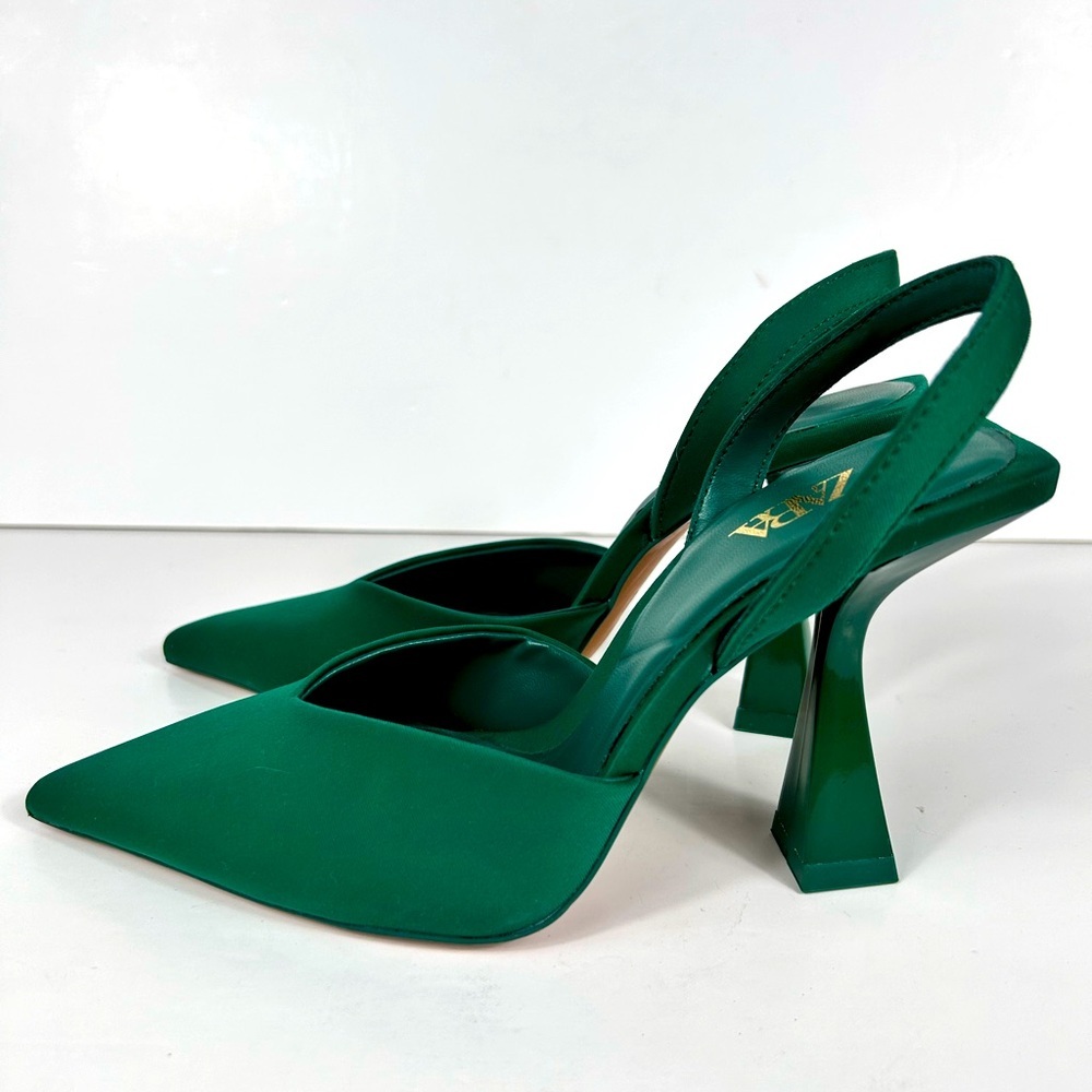 Zara Green Heeled Shoes